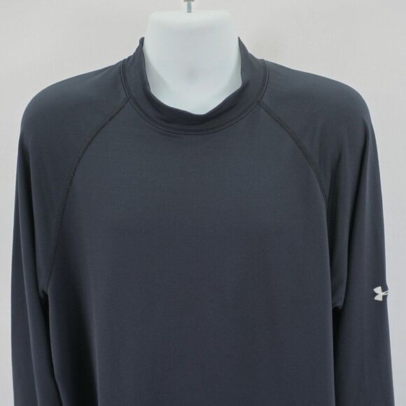 Under Armour Black Mock Neck XL Long Sleeve‎ T-Shirt - Picture 1 of 12